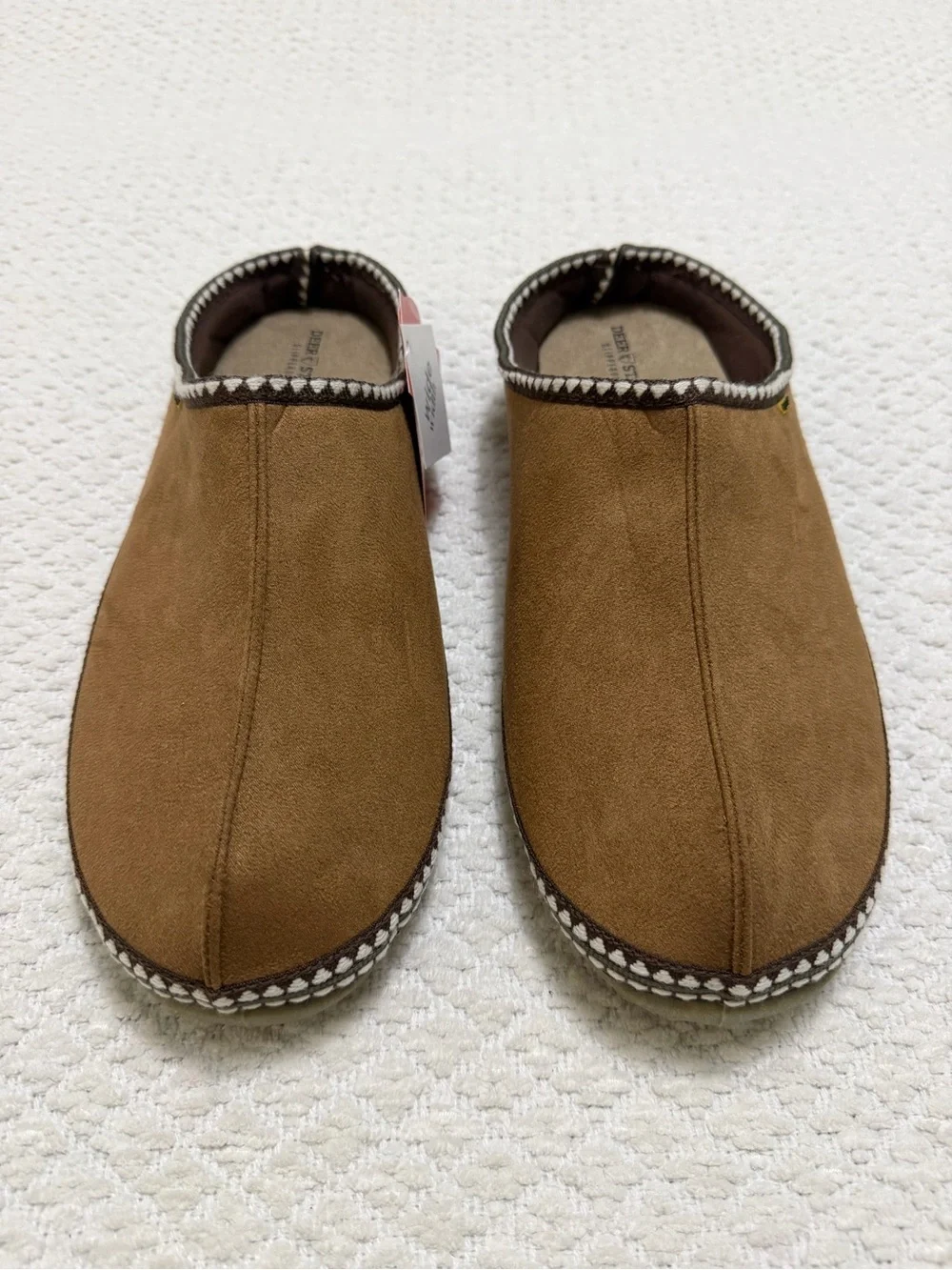 Deer Stags Mens Wherever Microsuede Slipper Chestnut 15 Wide NWT